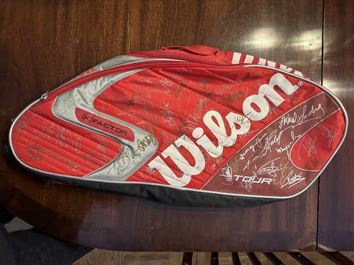 Autographed wilson tennis bag - wilson,
