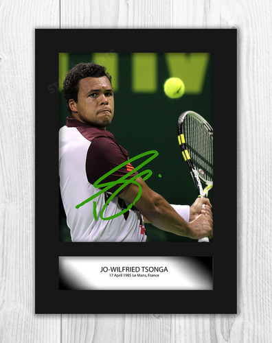 Wilfried tsonga a4 signed - wilfried, 2